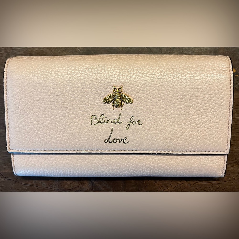 Gucci Pink Bee Wallet